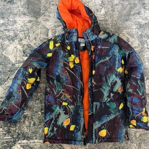 Columbia Orange Puffer Jacket Insulated Water-Resistant